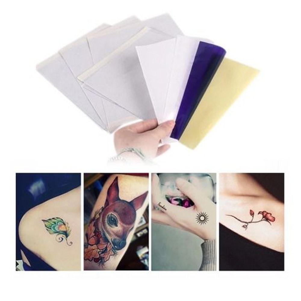 Professional Tattoo Transfer Paper Sheets Stencil Carbon Thermal Tracing Hectograph Supplies For Ta 2