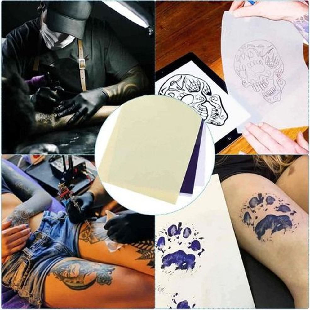 Professional Tattoo Transfer Paper Sheets Stencil Carbon Thermal Tracing Hectograph Supplies For Ta 9