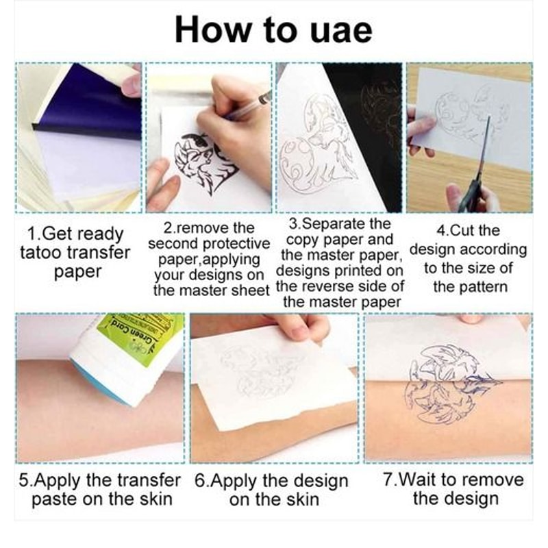 Professional Tattoo Transfer Paper Sheets Stencil Carbon Thermal Tracing Hectograph Supplies For Ta 17