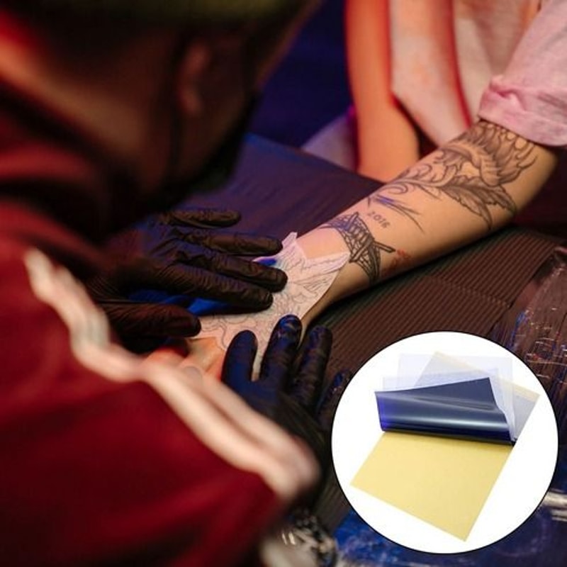 Professional Tattoo Transfer Paper Sheets Stencil Carbon Thermal Tracing Hectograph Supplies For Ta 18