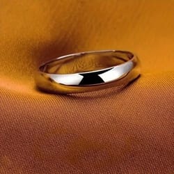 polished plain tungsten carbide silver wedding band ring for men and women