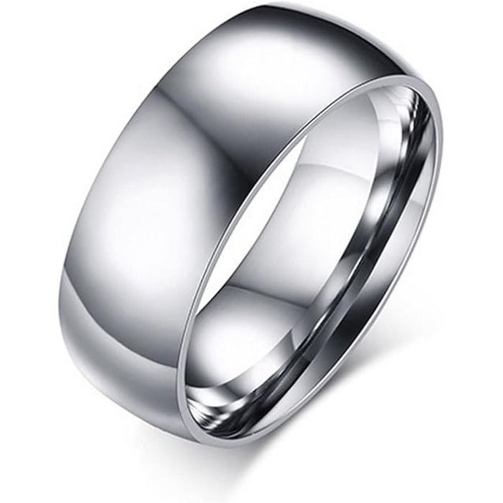 Polished Plain Tungsten Carbide Silver Wedding Band Ring For Men And Women 9