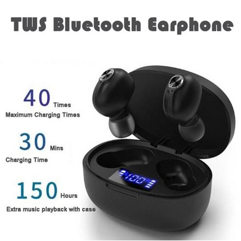 Waterproof Bluetooth TWS Earbuds Headset Noise Cancelling Wireless Stereo Earphones For Sports 12