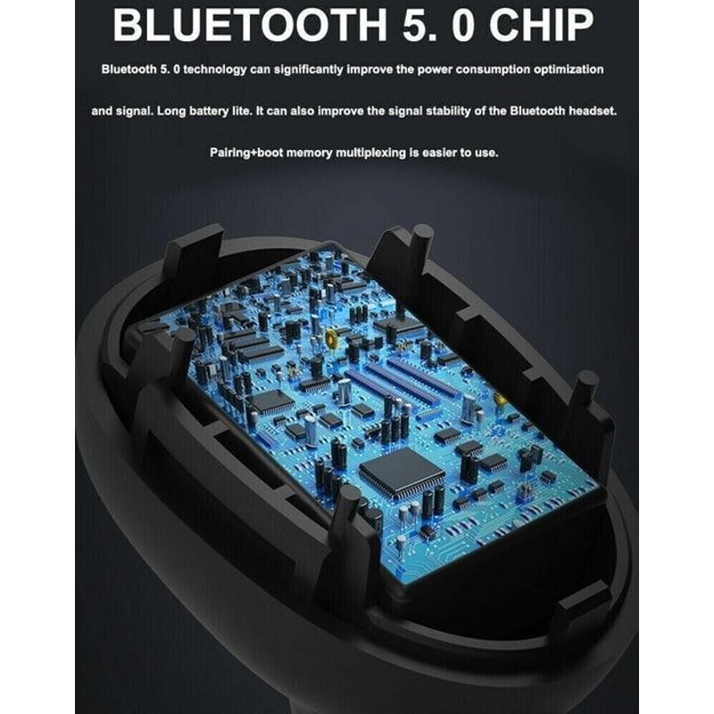 Waterproof Bluetooth TWS Earbuds Headset Noise Cancelling Wireless Stereo Earphones For Sports 17