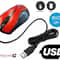 Silent USB Optical Wired Scroll Wheel Mouse For PC Laptop Notebook Desktop Ergonomic Red Mice 1
