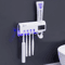 Automatic Toothpaste Dispenser With UV Light Sterilizer Toothbrush Holder Cleaner For Family Use 5