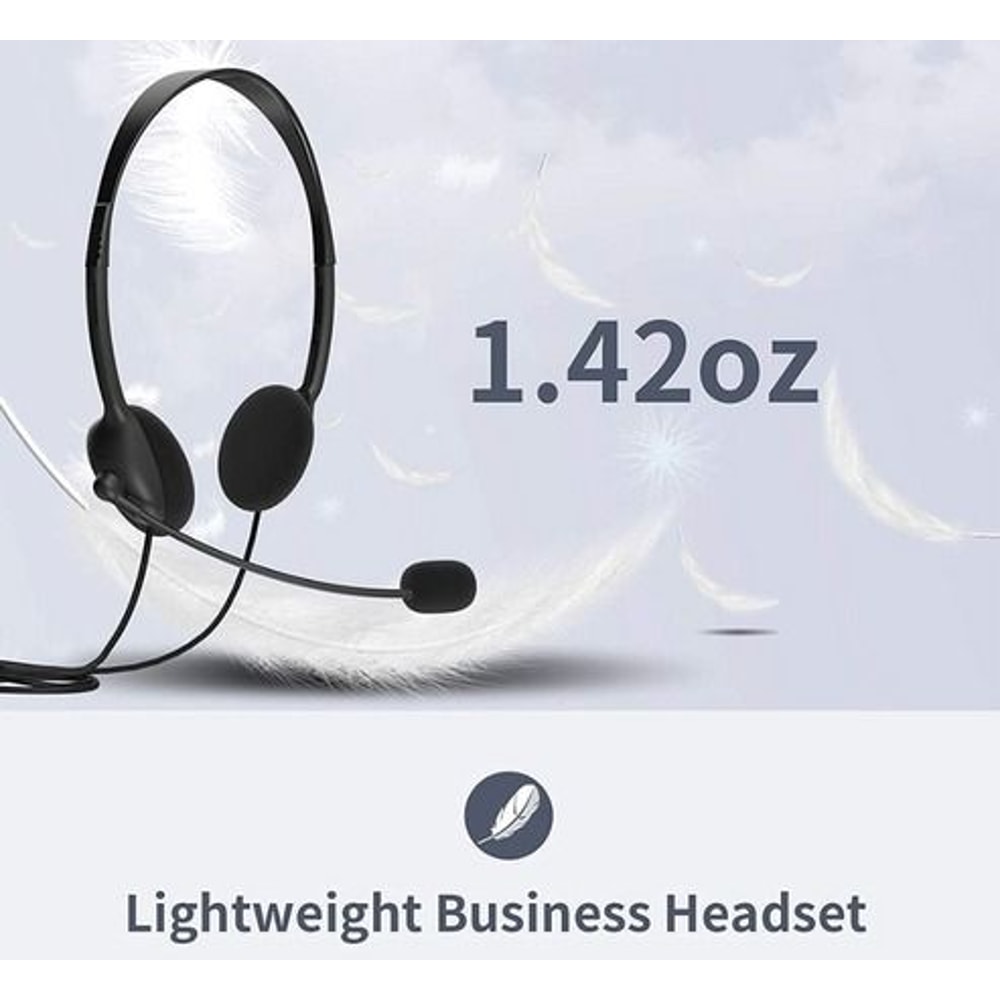 USB Headset Headphone With Microphone Noise Cancelling For PC Computer Call Chat Zoom Meetings Offi 9