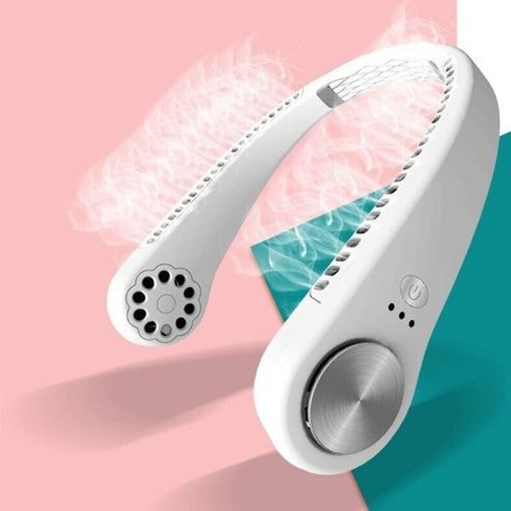 Neck Fan Cooling Air Cooler Little Electric Air Conditioner USB Portable Hanging Hands Free Wearabl 9