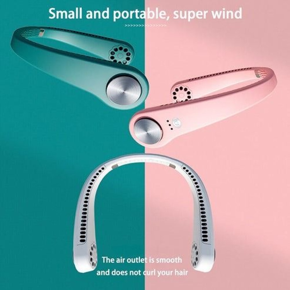Neck Fan Cooling Air Cooler Little Electric Air Conditioner USB Portable Hanging Hands Free Wearabl 4