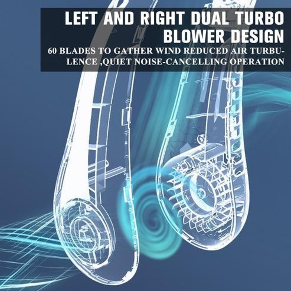 Neck Fan Cooling Air Cooler Little Electric Air Conditioner USB Portable Hanging Hands Free Wearabl 7