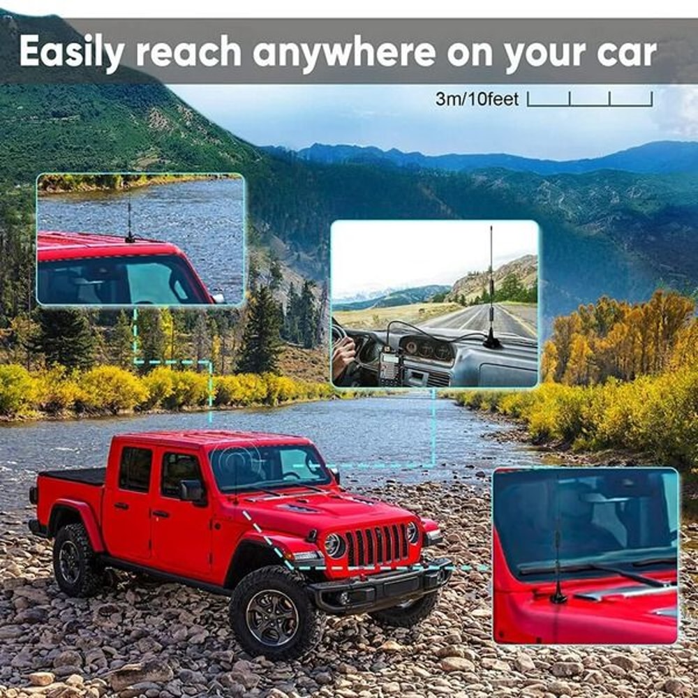 Radio Walkie Talkie Antenna Durable VHF UHF Dual Band Signal Booster For Handheld Radios 8