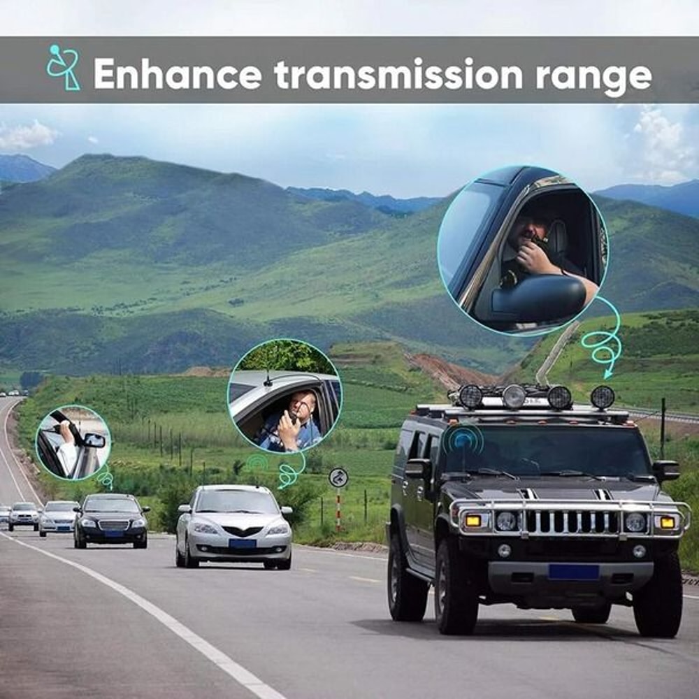 Radio Walkie Talkie Antenna Durable VHF UHF Dual Band Signal Booster For Handheld Radios 9