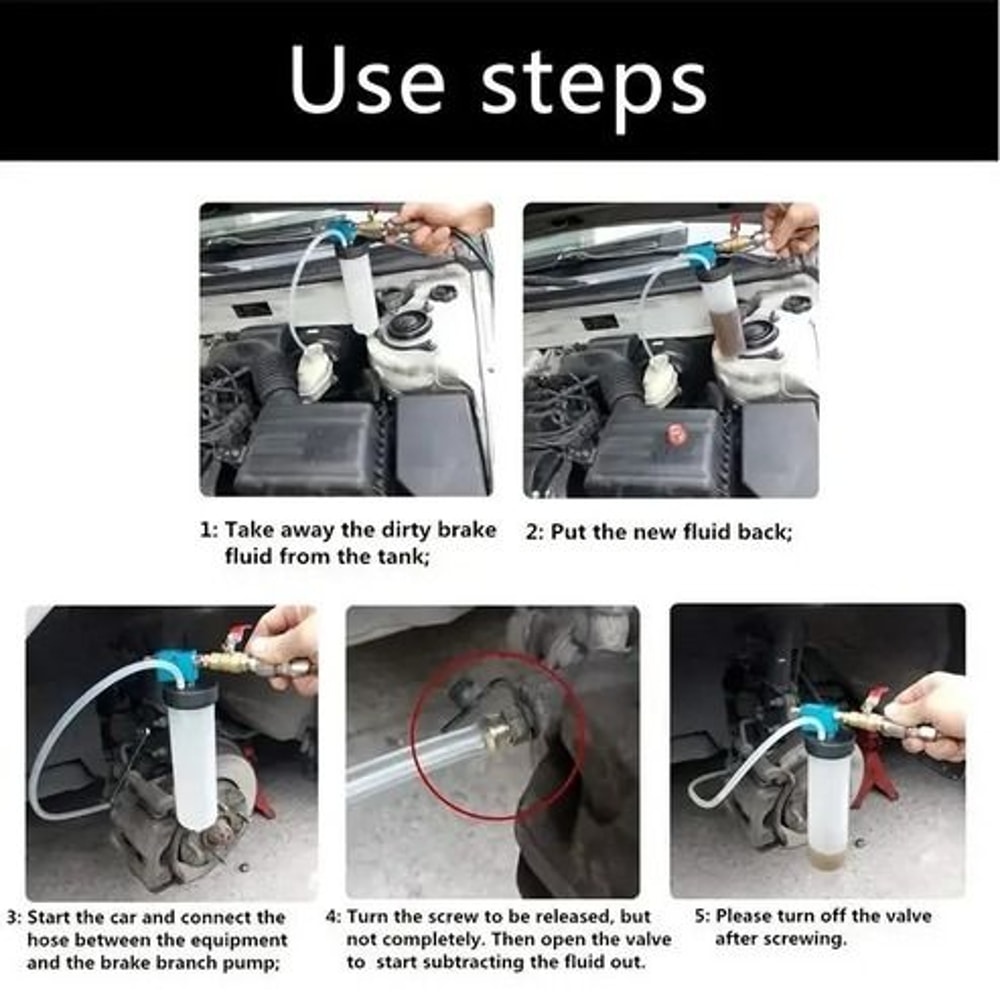 Vacuum Brake Bleeder Car Vehicle Tank Fluid Oil Change Pump Equipment Tool Kit For DIY Auto Mainten 10