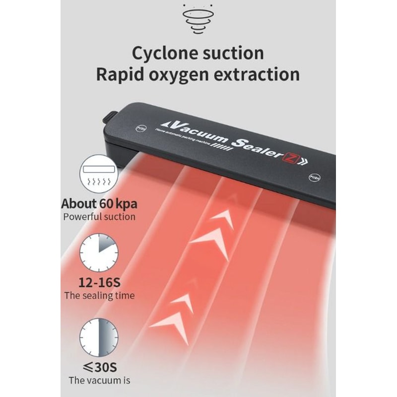 Automatic Vacuum Sealer Machine With Seal Bag Food Preservation Storage Saver For Fresh Meals 10