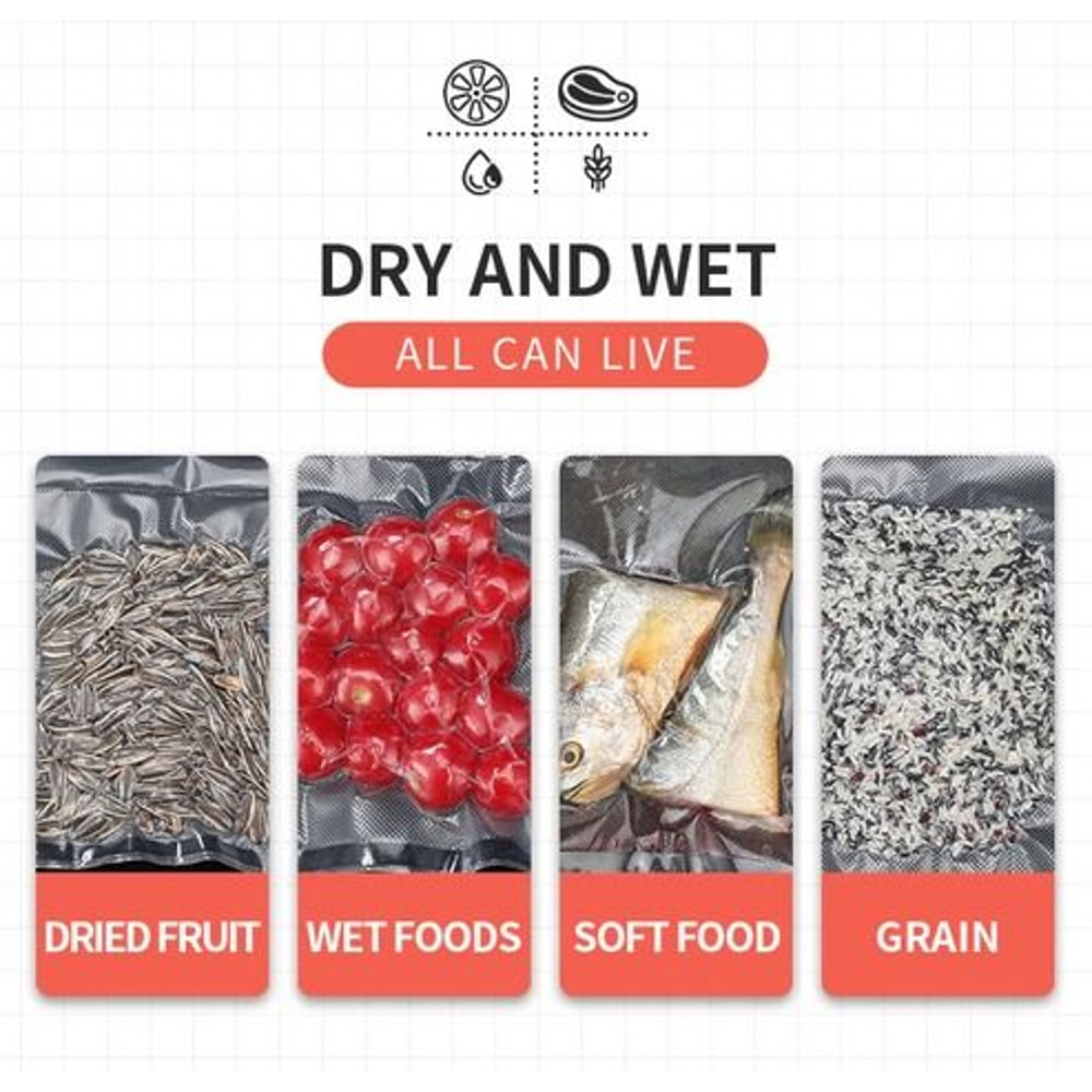 Automatic Vacuum Sealer Machine With Seal Bag Food Preservation Storage Saver For Fresh Meals 7