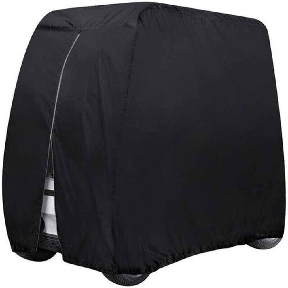 Passenger Waterproof Golf Cart Cover Zipper Design Fits EZ GO Club Car Secure Elastic 0