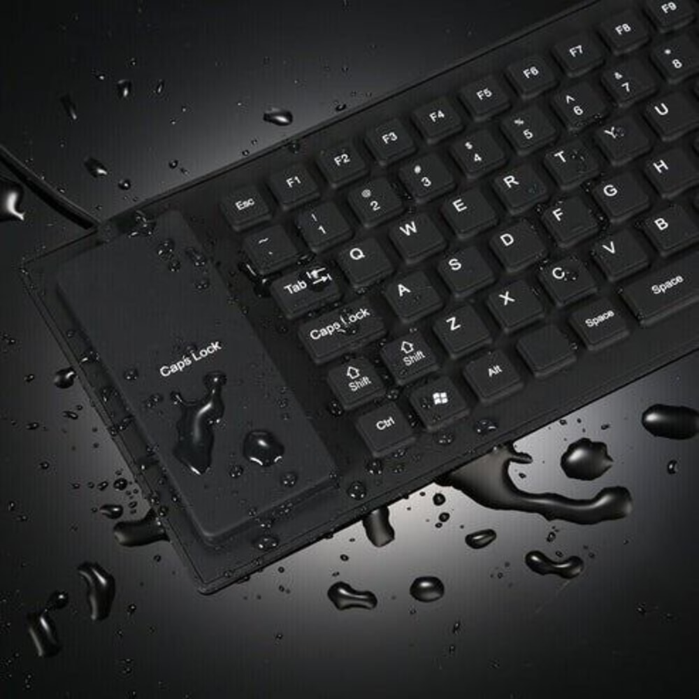 Foldable Flexible USB Waterproof Silicone Keyboard Full Size Dustproof DirtProof Keyboard For Offic 0