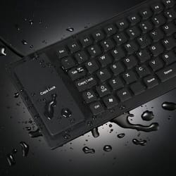foldable flexible usb waterproof silicone keyboard, full size dustproof dirtproof keyboard for office and outdoor use