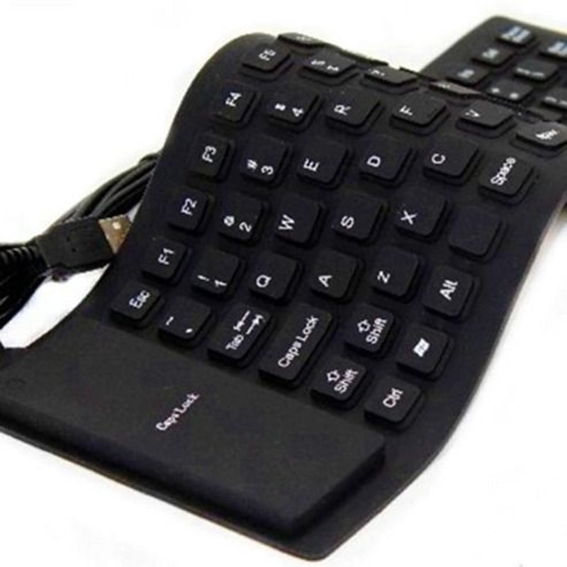 Foldable Flexible USB Waterproof Silicone Keyboard Full Size Dustproof DirtProof Keyboard For Offic 9