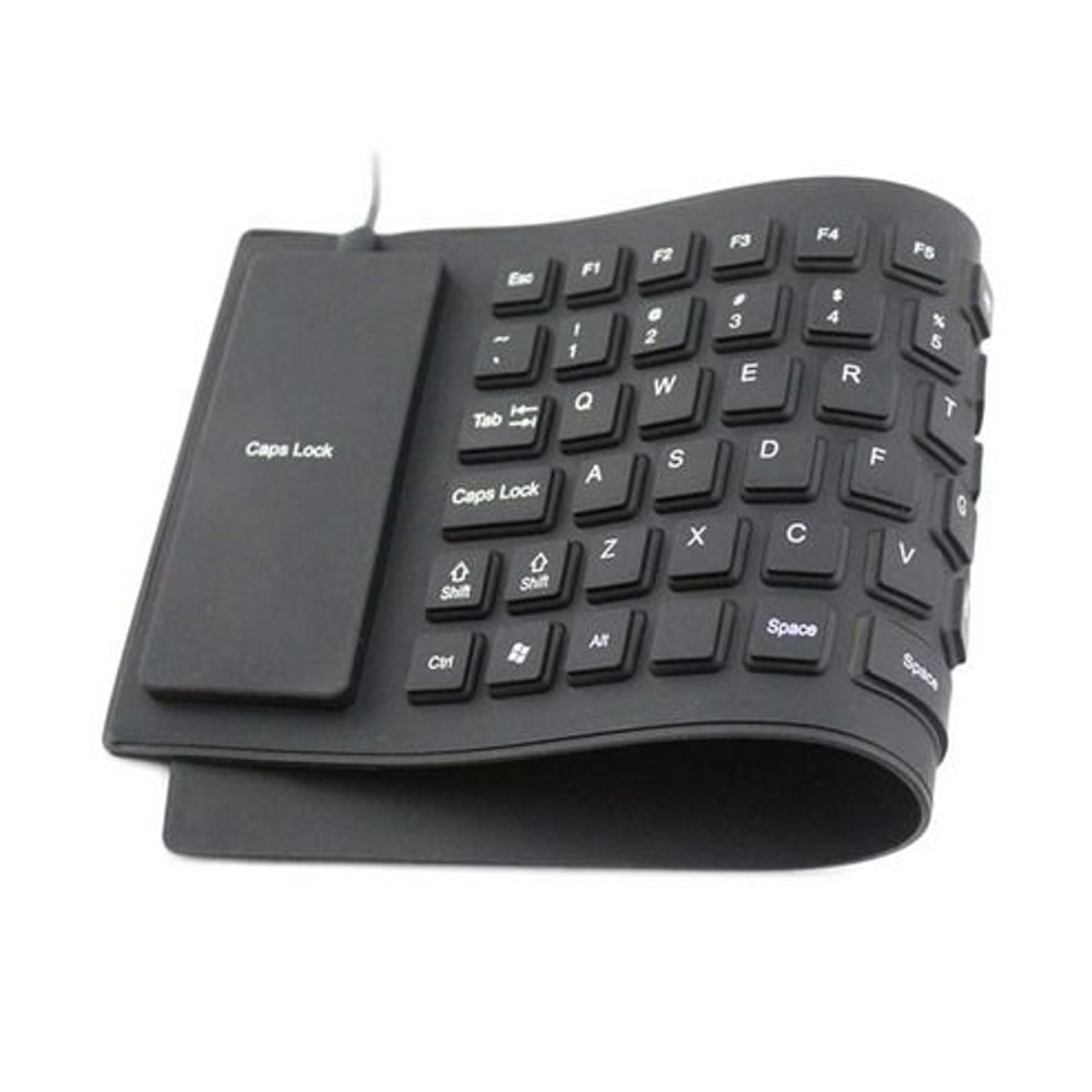 Foldable Flexible USB Waterproof Silicone Keyboard Full Size Dustproof DirtProof Keyboard For Offic 12