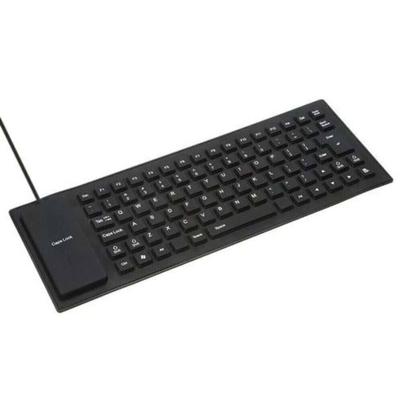 Foldable Flexible USB Waterproof Silicone Keyboard Full Size Dustproof DirtProof Keyboard For Offic 1