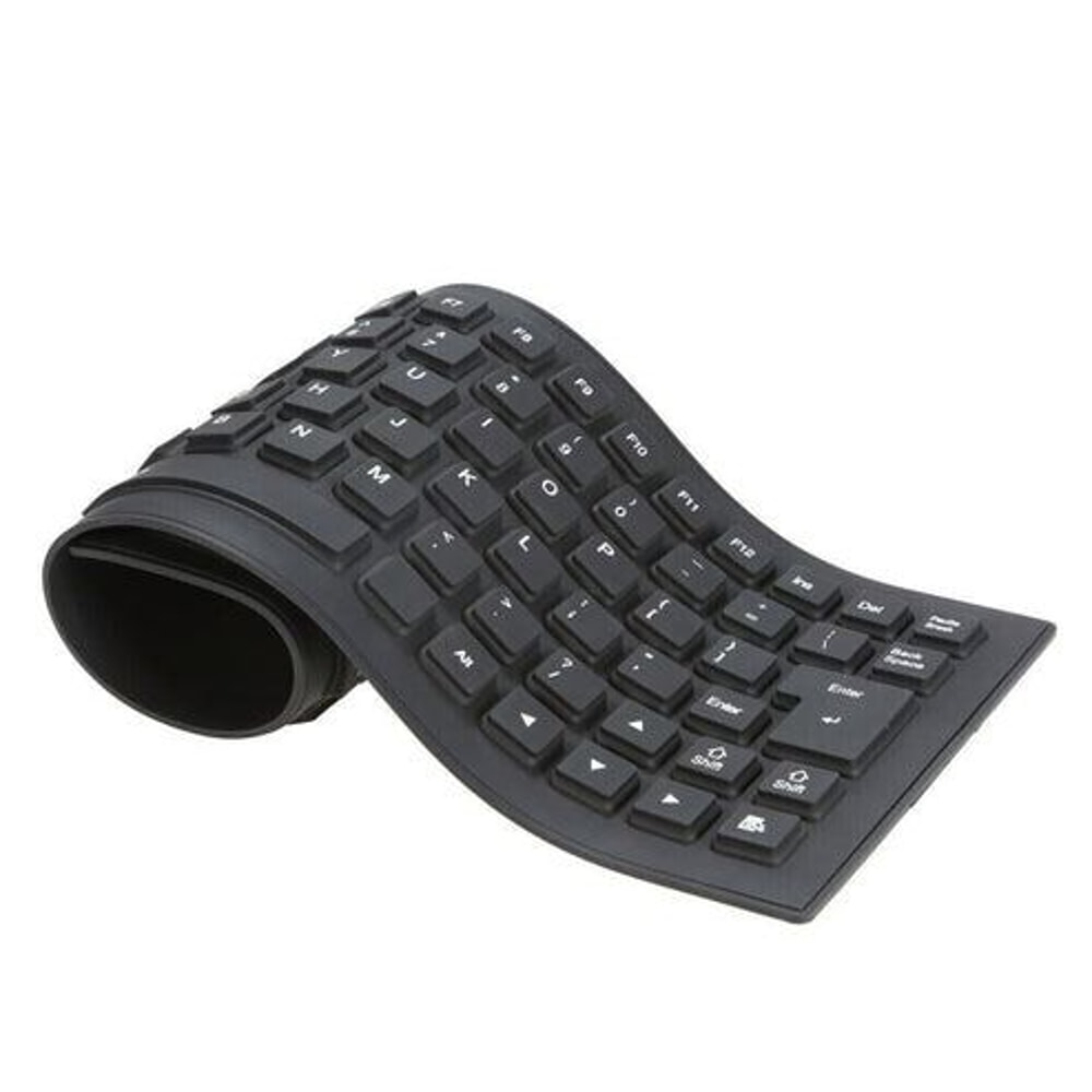 Foldable Flexible USB Waterproof Silicone Keyboard Full Size Dustproof DirtProof Keyboard For Offic 4