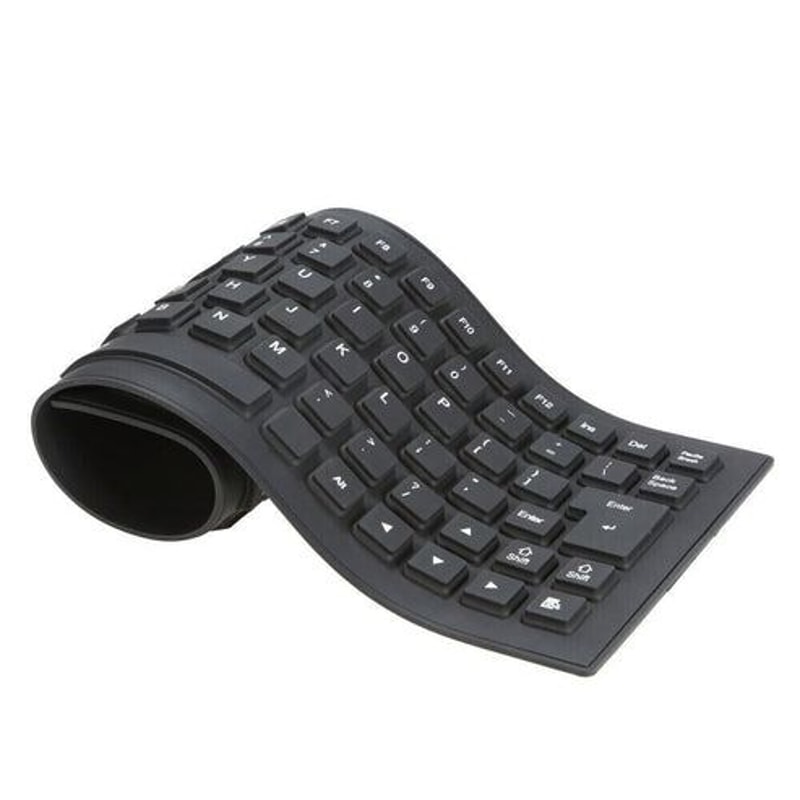 Foldable Flexible USB Waterproof Silicone Keyboard Full Size Dustproof DirtProof Keyboard For Offic 4