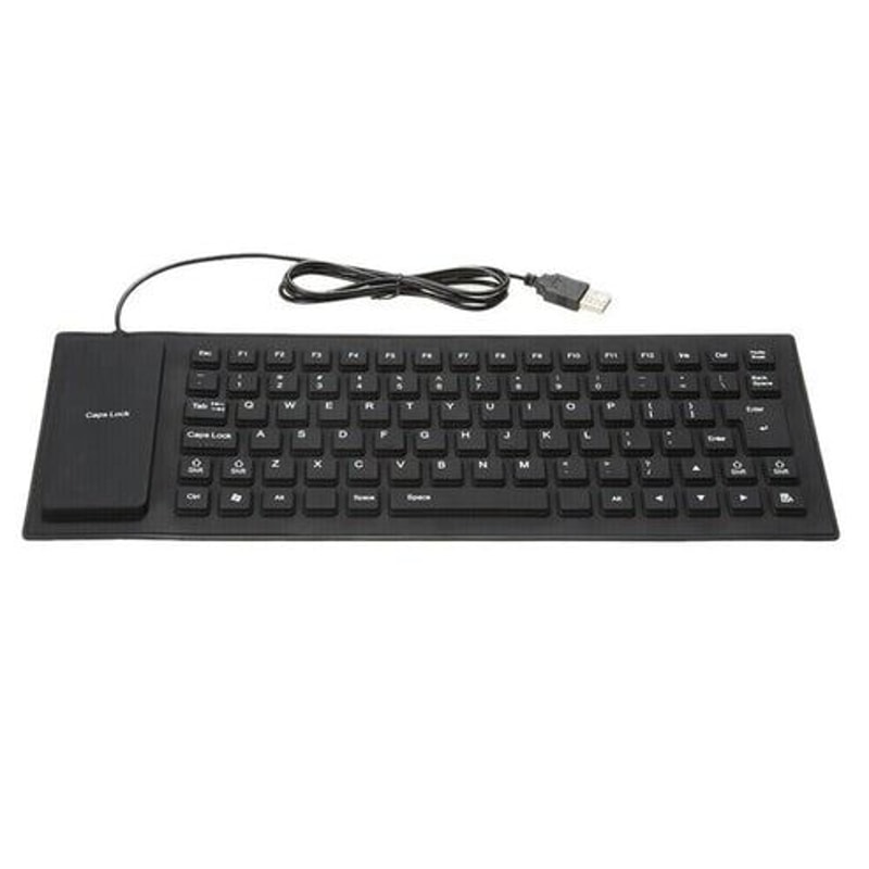 Foldable Flexible USB Waterproof Silicone Keyboard Full Size Dustproof DirtProof Keyboard For Offic 6