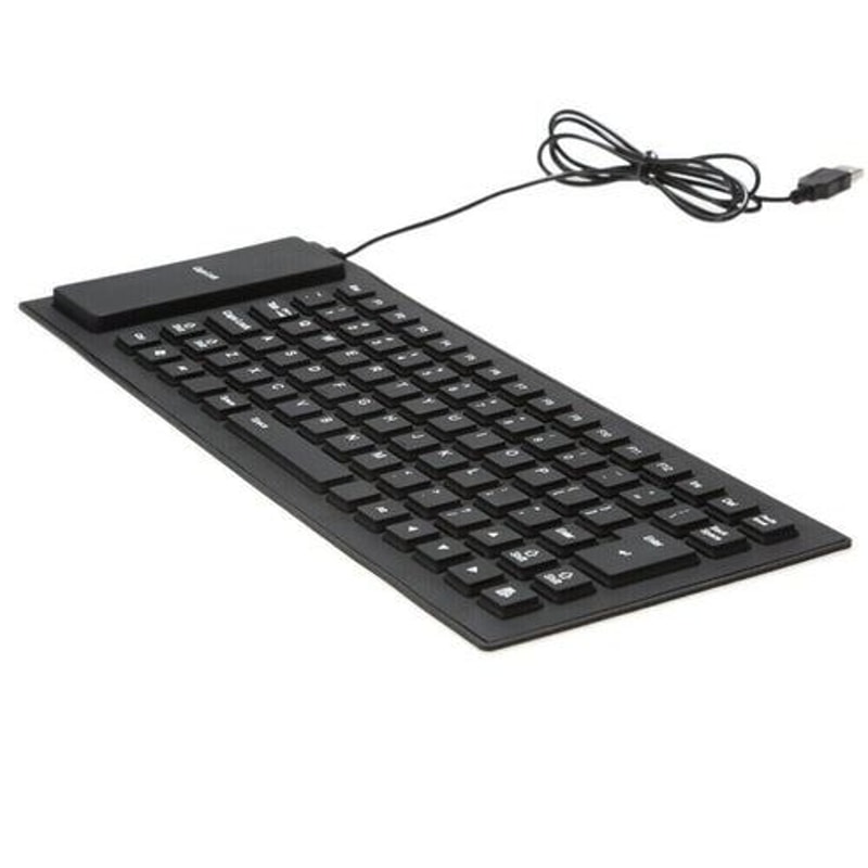 Foldable Flexible USB Waterproof Silicone Keyboard Full Size Dustproof DirtProof Keyboard For Offic 7