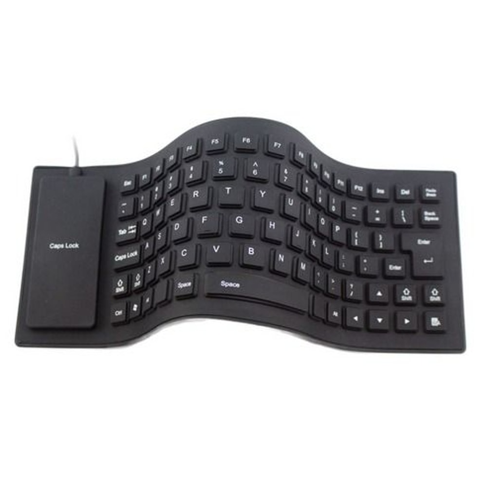 Foldable Flexible USB Waterproof Silicone Keyboard Full Size Dustproof DirtProof Keyboard For Offic 8
