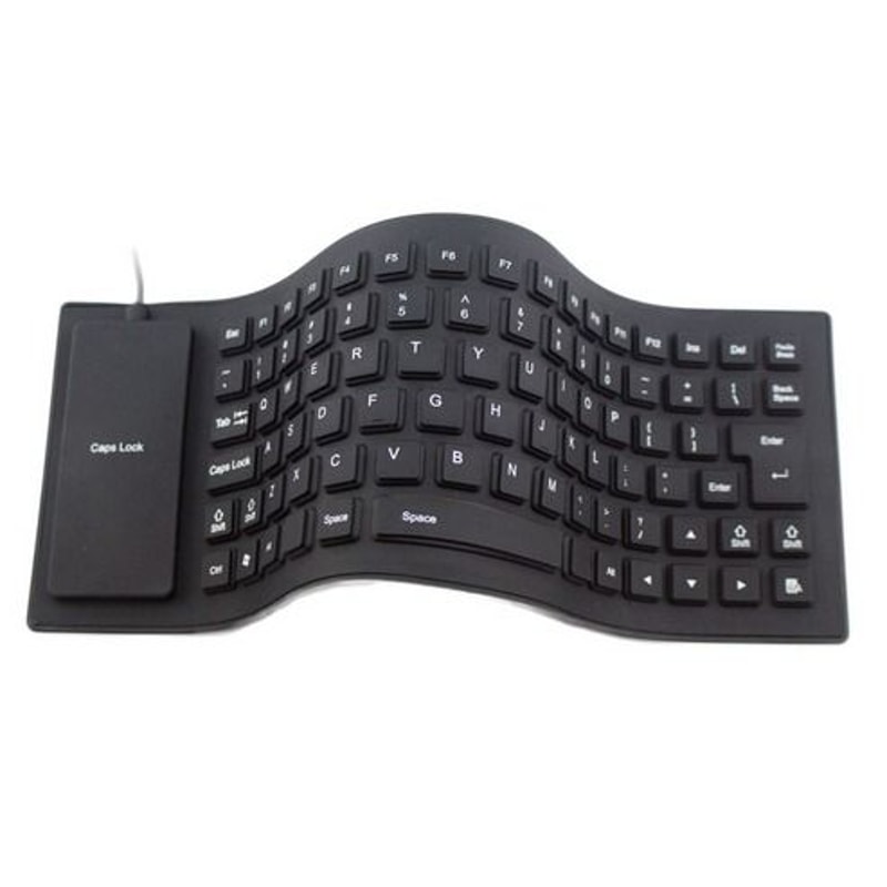 Foldable Flexible USB Waterproof Silicone Keyboard Full Size Dustproof DirtProof Keyboard For Offic 8