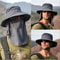 Wide Brim Sun Hat UV Protection Bucket Cap Outdoor Hiking Camping Fishing Safari Hat For Men 12