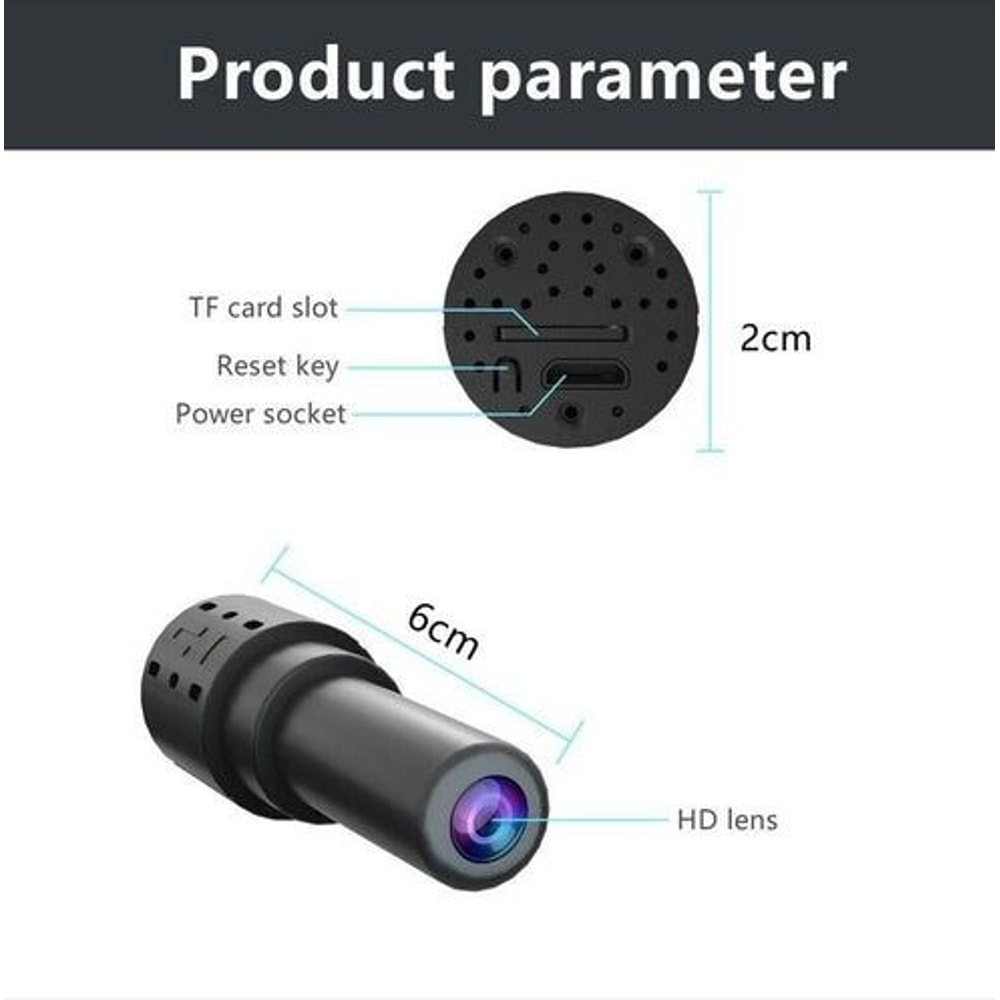 DIY Hidden HD WiFi Wireless Spy Mini Camera Pinhole Screw IP DVR Nanny Cam For Home Security 1