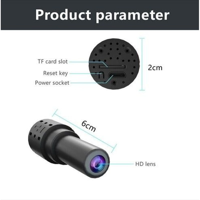 DIY Hidden HD WiFi Wireless Spy Mini Camera Pinhole Screw IP DVR Nanny Cam For Home Security 1