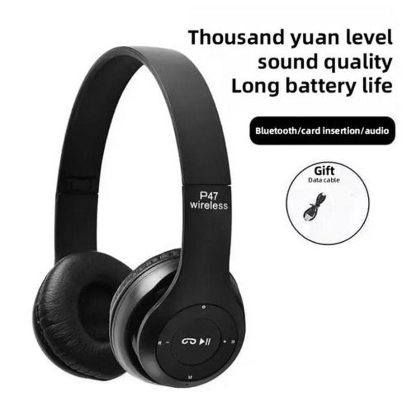 Over Ear Wireless Bluetooth Headphones Headset FM Radio Built In MIC Foldable TF Card Headset 5