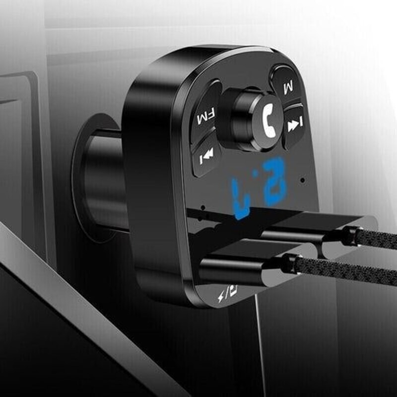 Wireless Car Bluetooth Audio USB Charger Adapter FM Transmitter MP3 Player Handsfree Calling Dual U 6