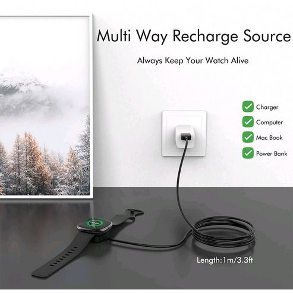 Fast Charging Dock Cable For Fitbit Sense Versa Watch USB Wireless Charger Replacement 3