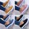 Slip On Women Block Shoes Closed Toe Platform Sneakers Flat Wedge Casual Lace Up Shoes For All Day