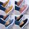 Slip On Women Block Shoes Closed Toe Platform Sneakers Flat Wedge Casual Lace Up Shoes For All Day