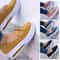 Slip On Women Block Shoes Closed Toe Platform Sneakers Flat Wedge Casual Lace Up Shoes For All Day