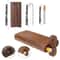 Poker Smoking Pipe Wooden Dugout Pipe One Hitter Kit Self Cleaning Metal Bat For Smooth Hits 12