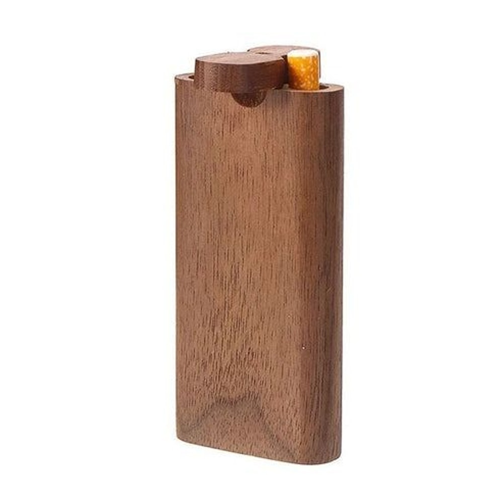 Poker Smoking Pipe Wooden Dugout Pipe One Hitter Kit Self Cleaning Metal Bat For Smooth Hits 5