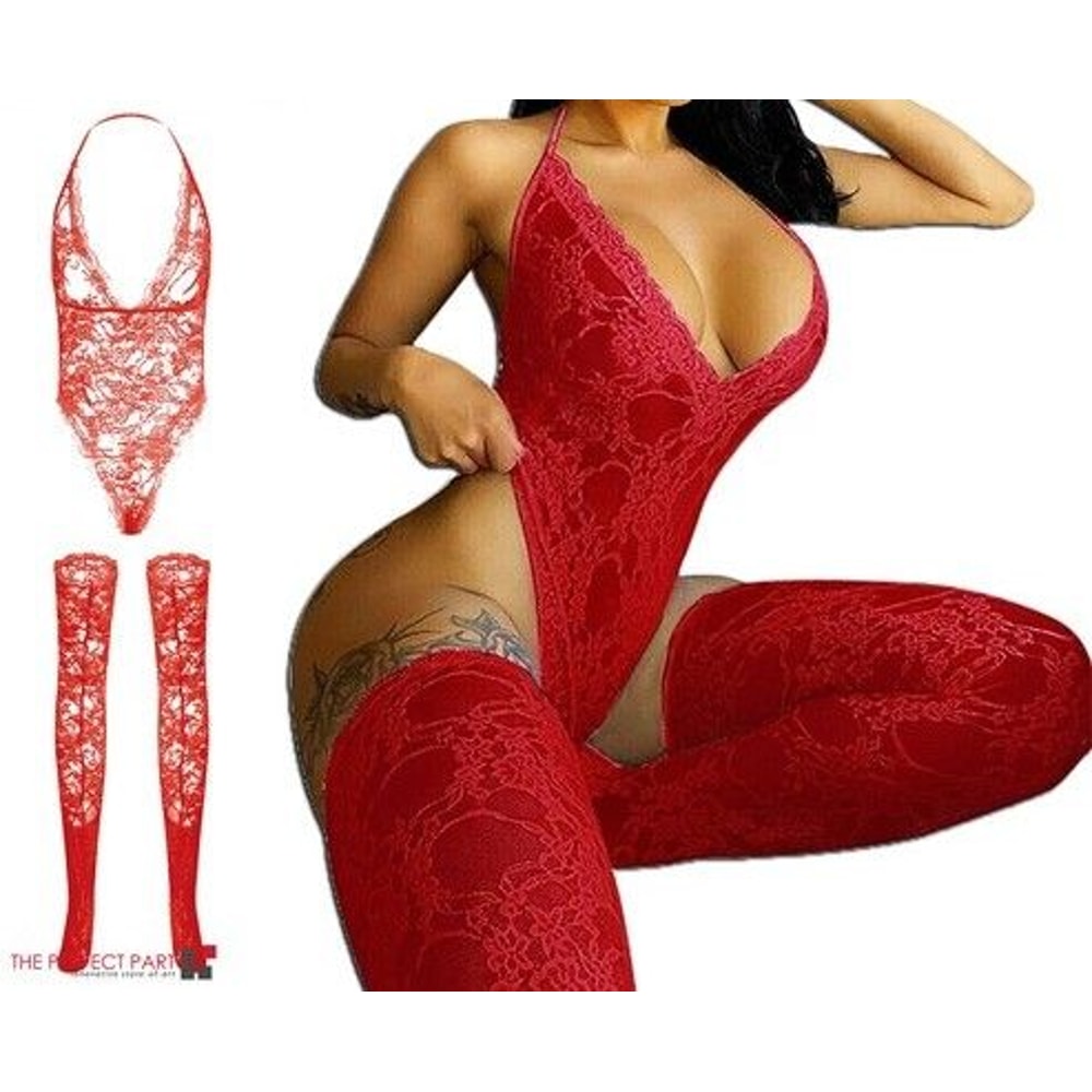 Nightwear Babydoll Sleepwear Bodysuit Women Lace Sexy Lingerie Soft Lace Dress Plus Size 2
