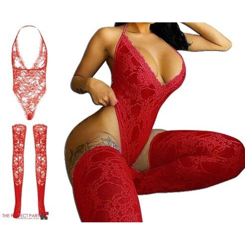 Nightwear Babydoll Sleepwear Bodysuit Women Lace Sexy Lingerie Soft Lace Dress Plus Size 2