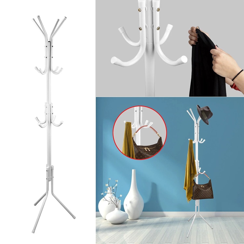 Hooks Coat Rack Hat Stand Tree Umbrella Holder Organizer Clothes Hanger Stylish Home And Office Sto 2