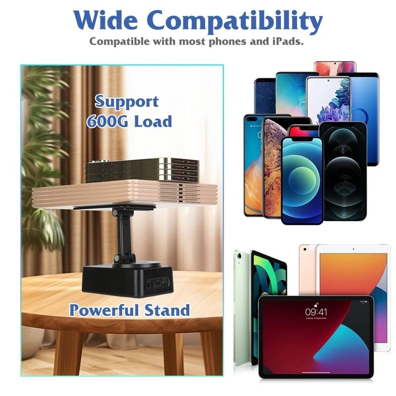 Cell Phone Stand Wireless Speaker Power Bank Free Rotation 5