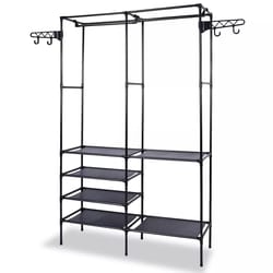 closet organizer rack, heavy duty wardrobe system, shoe garment rack, clothes hanger, efficient & versatile storage