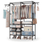 Closet Organizer Rack Heavy Duty Wardrobe System Shoe Garment Rack Clothes Hanger Efficient Versat