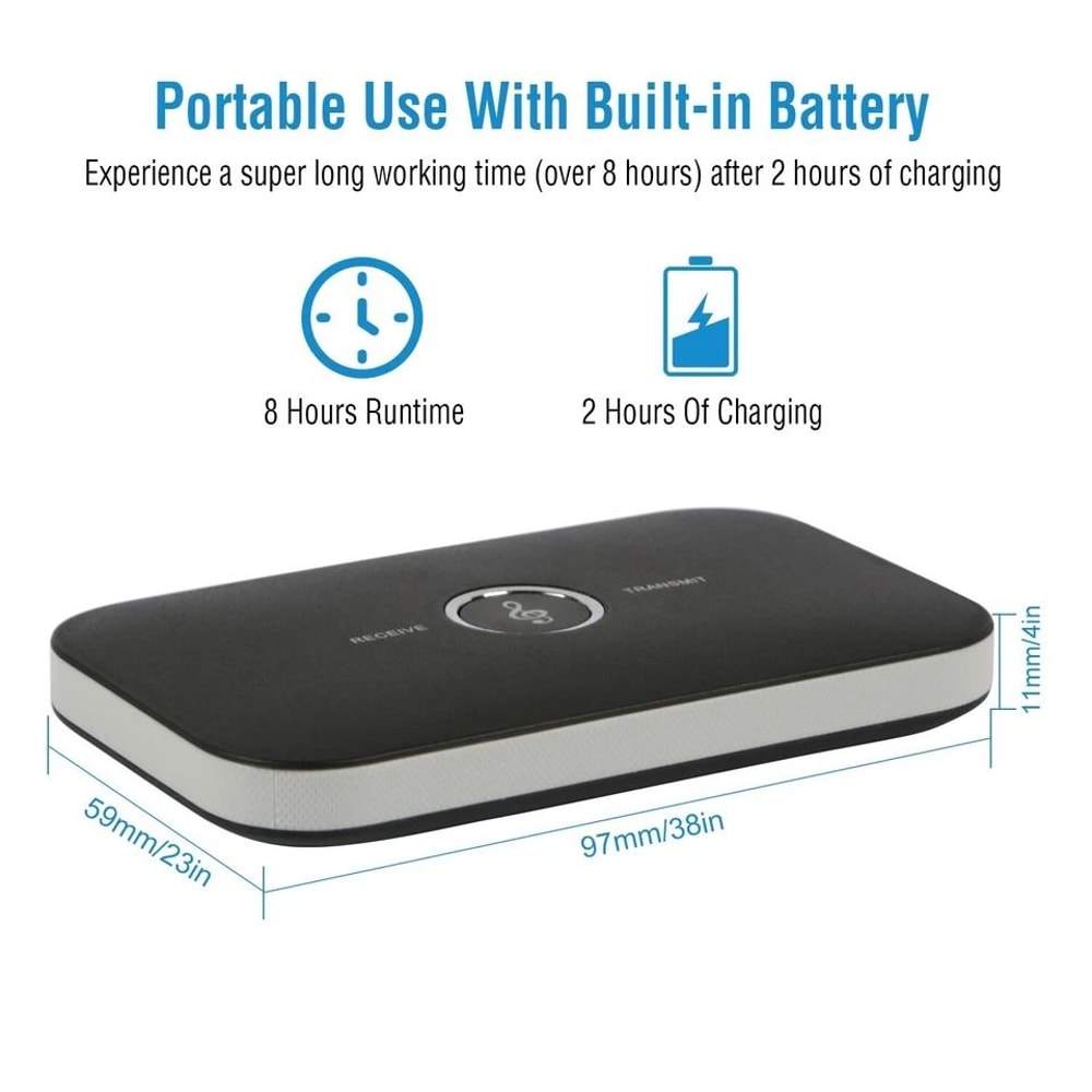 Wireless Transmitter Receiver Adapter Bluetooth Stereo Audio For TV PC Car And Home Stereo Systems 8