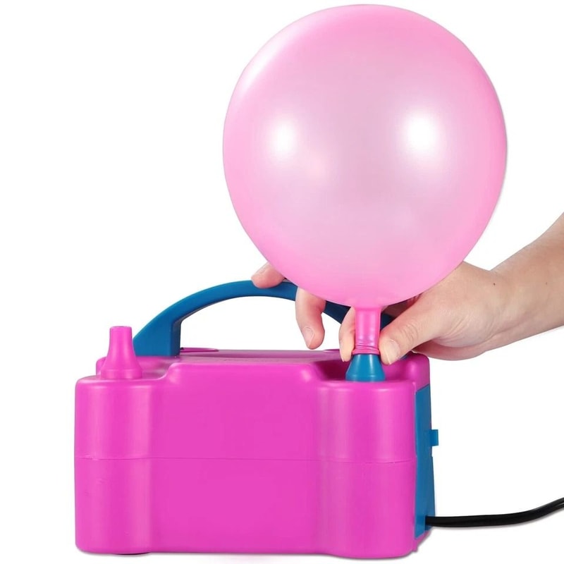Balloon Air Pump Inflator Portable Electric Double Pump Blower Quick Easy Latex Balloon Inflation 2